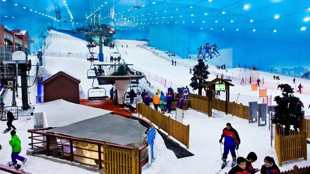 Indoor ski slope in asia