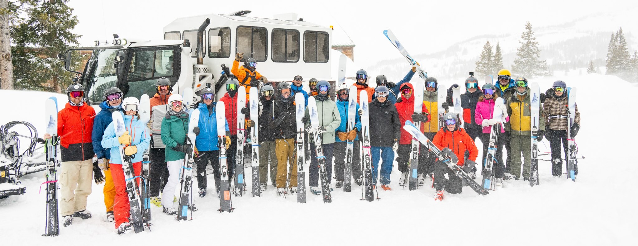 Group of Renoun skiers on a ski trip to Crested Butte, Colorado