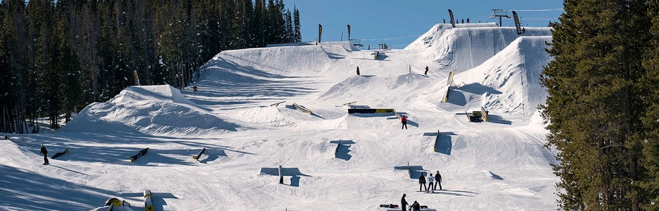Ski camp set up for summer park skiing