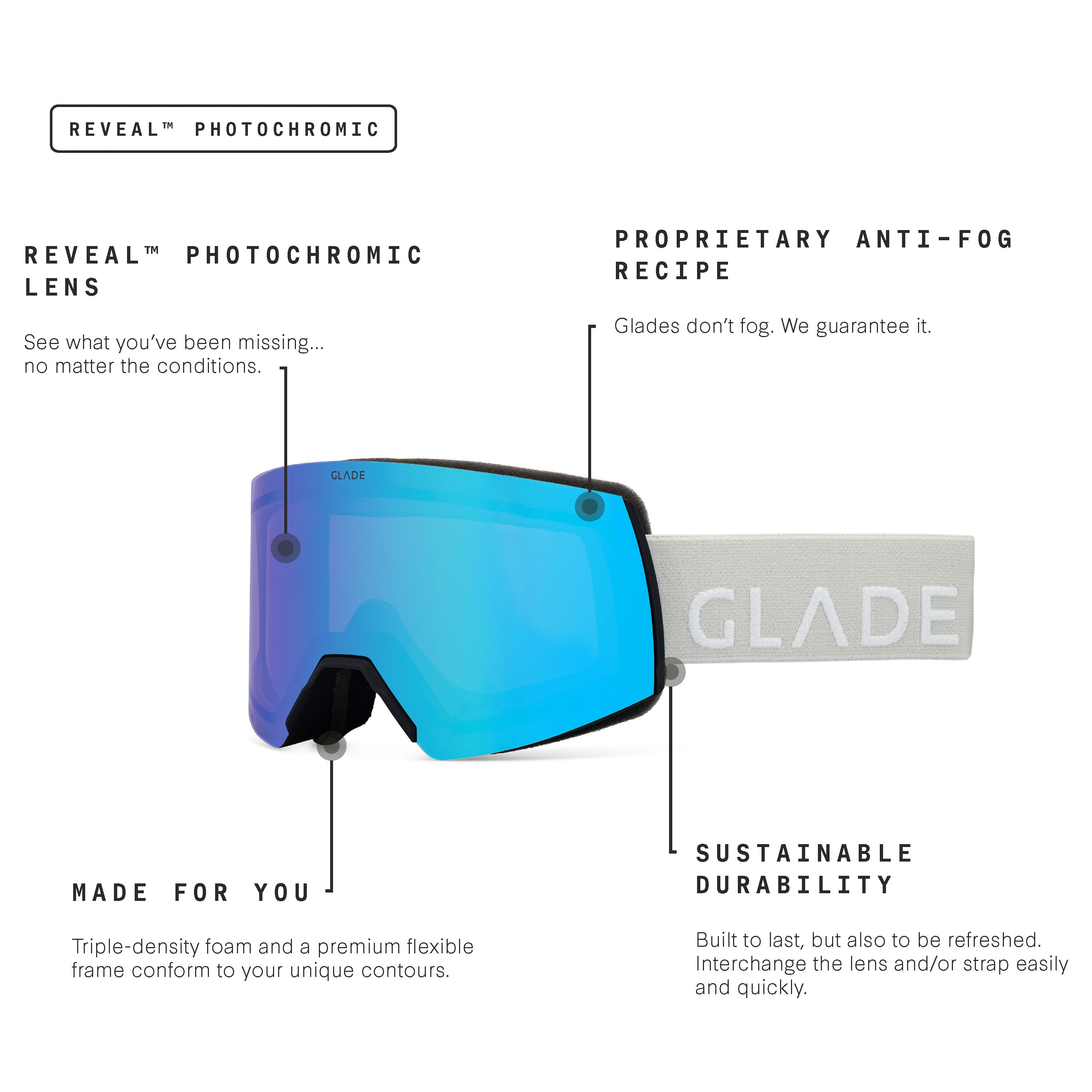 Reveal Photochromic Blue/Snow